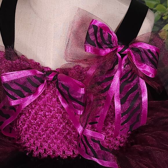 BLACK FRIDAY SALE Toddler Animal Print Tutu Dress & Hair Clip Sz.12 Mo. - 2T NWT - Picture 16 of 16